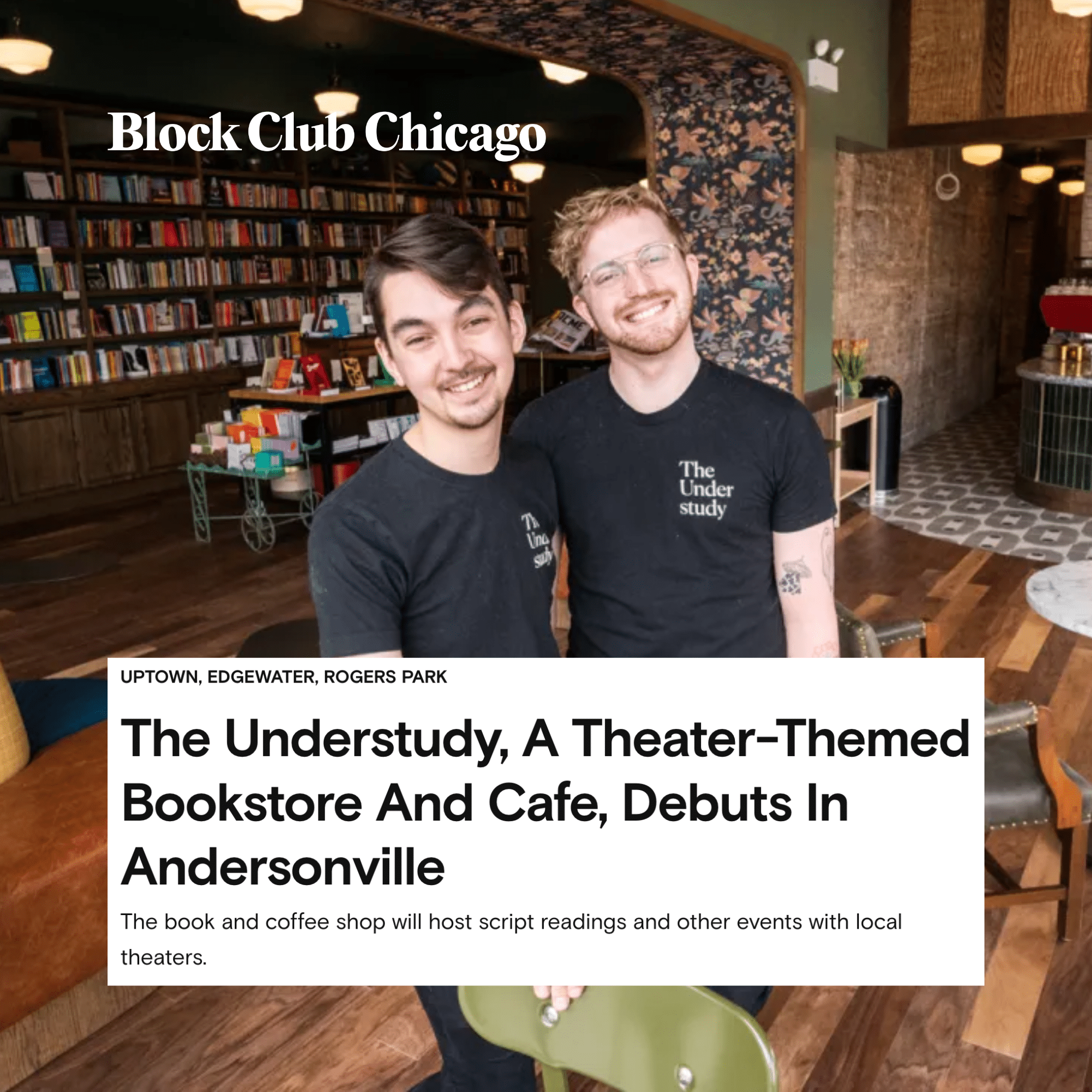 The Understudy, A Theater-Themed Bookstore And Cafe, Debuts In Andersonville