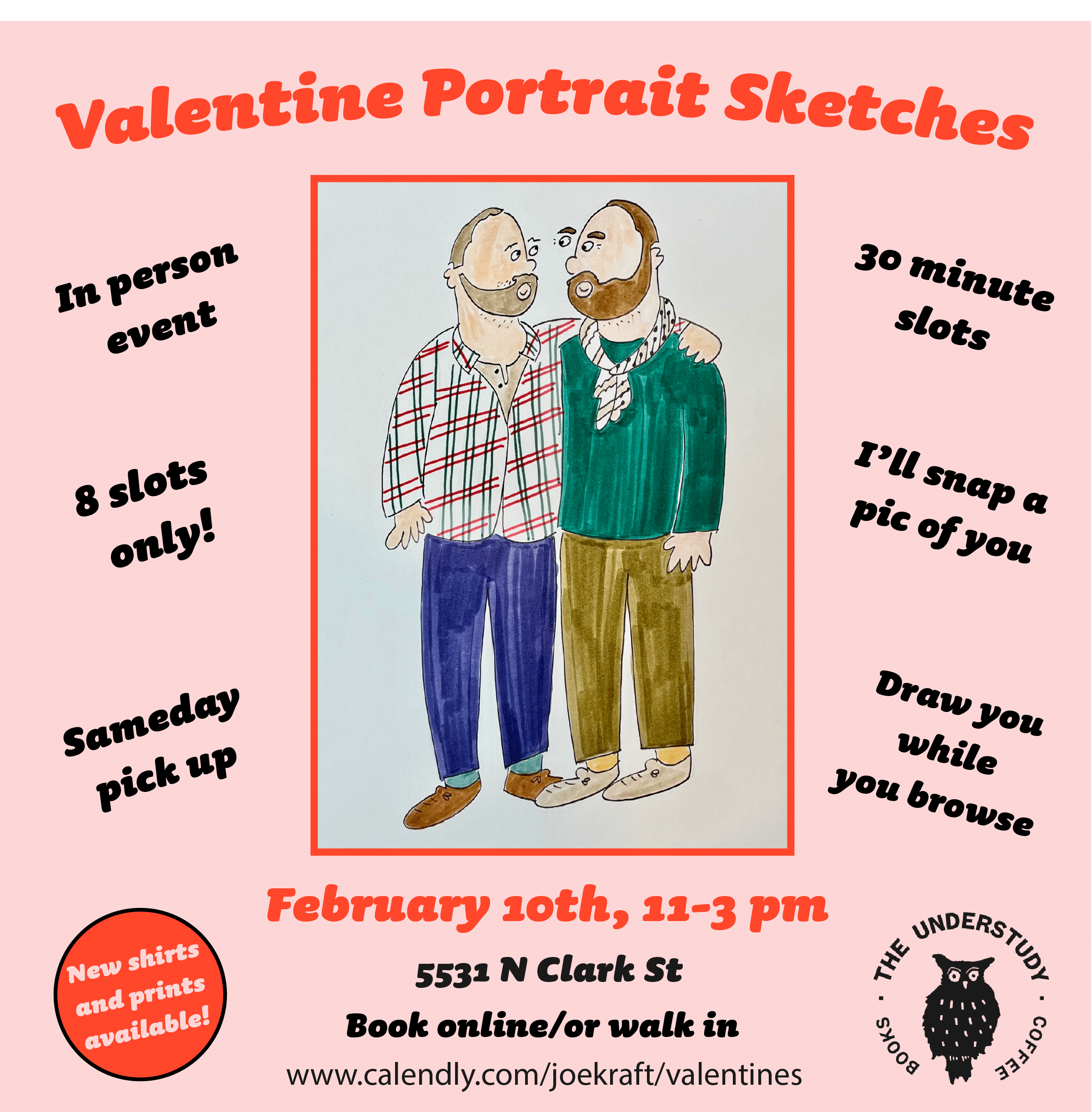 Valentine Portrait Sketches with Joe Kraft